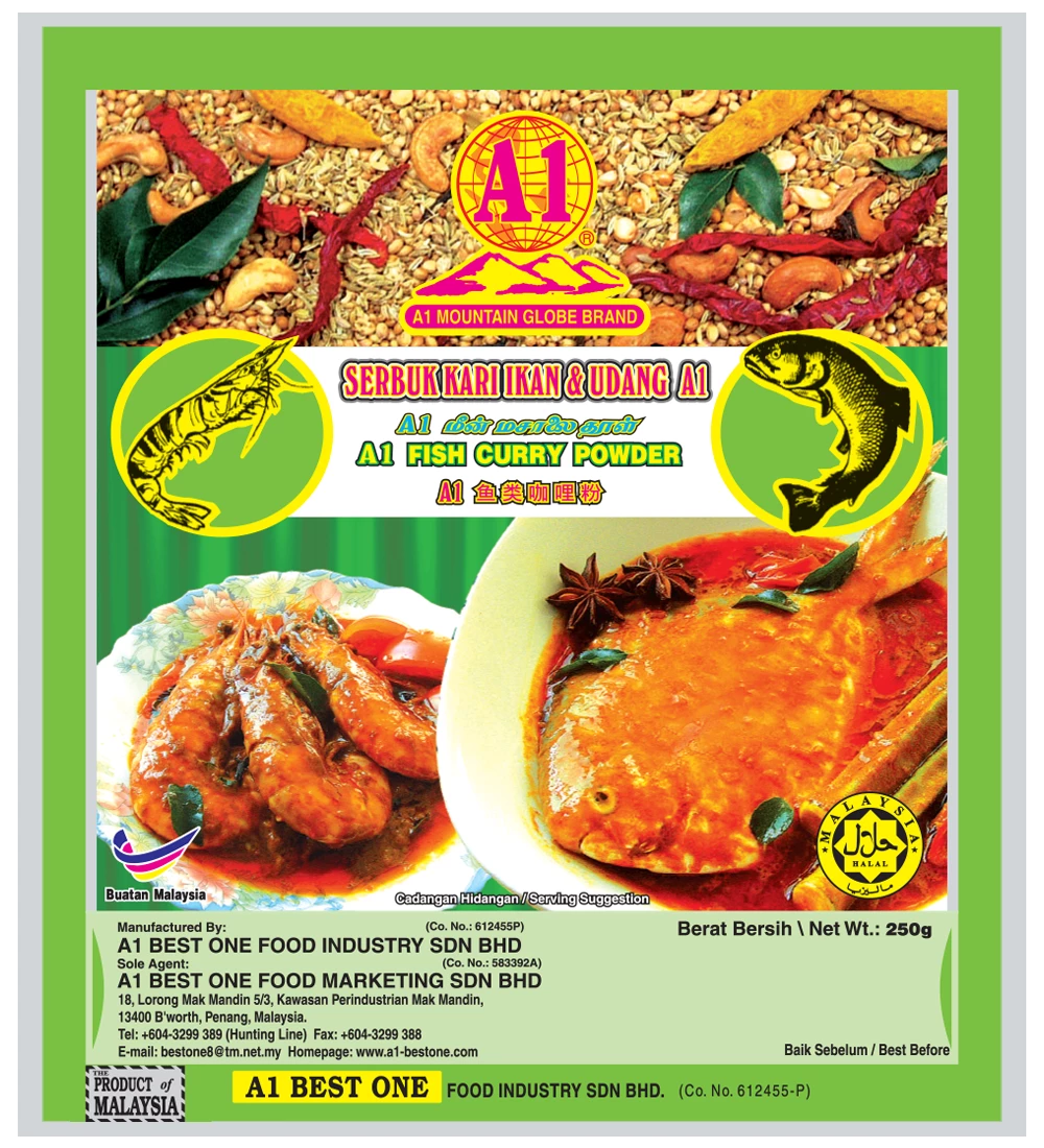 A1 Fish Curry Powder (Front)